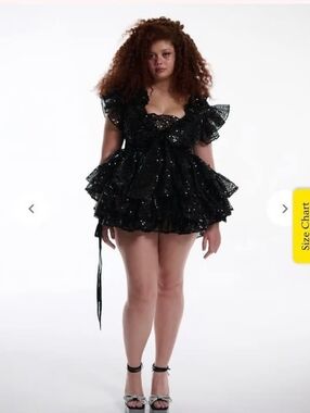 Selkie Onyx Le Bisou Mini Dress